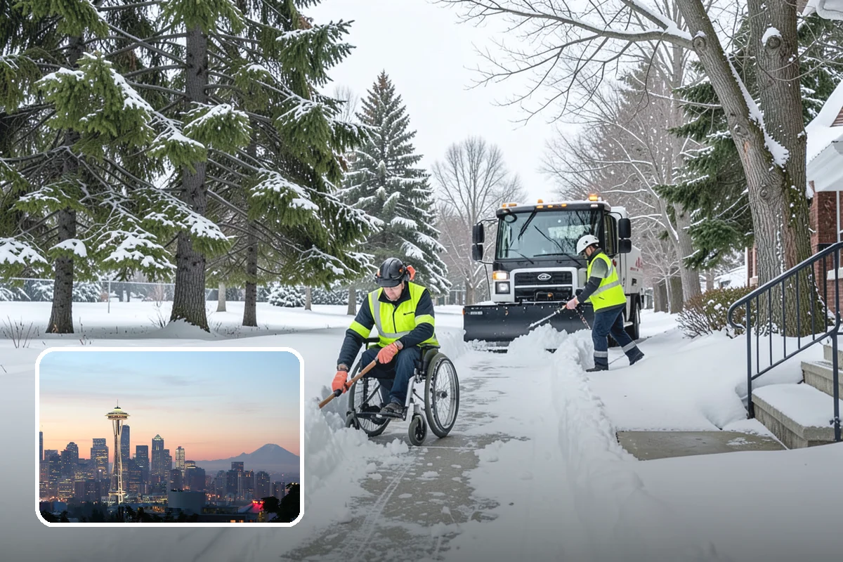 School Campus Snow Removal in Seattle, King County, WA - Campus ready before students arrive