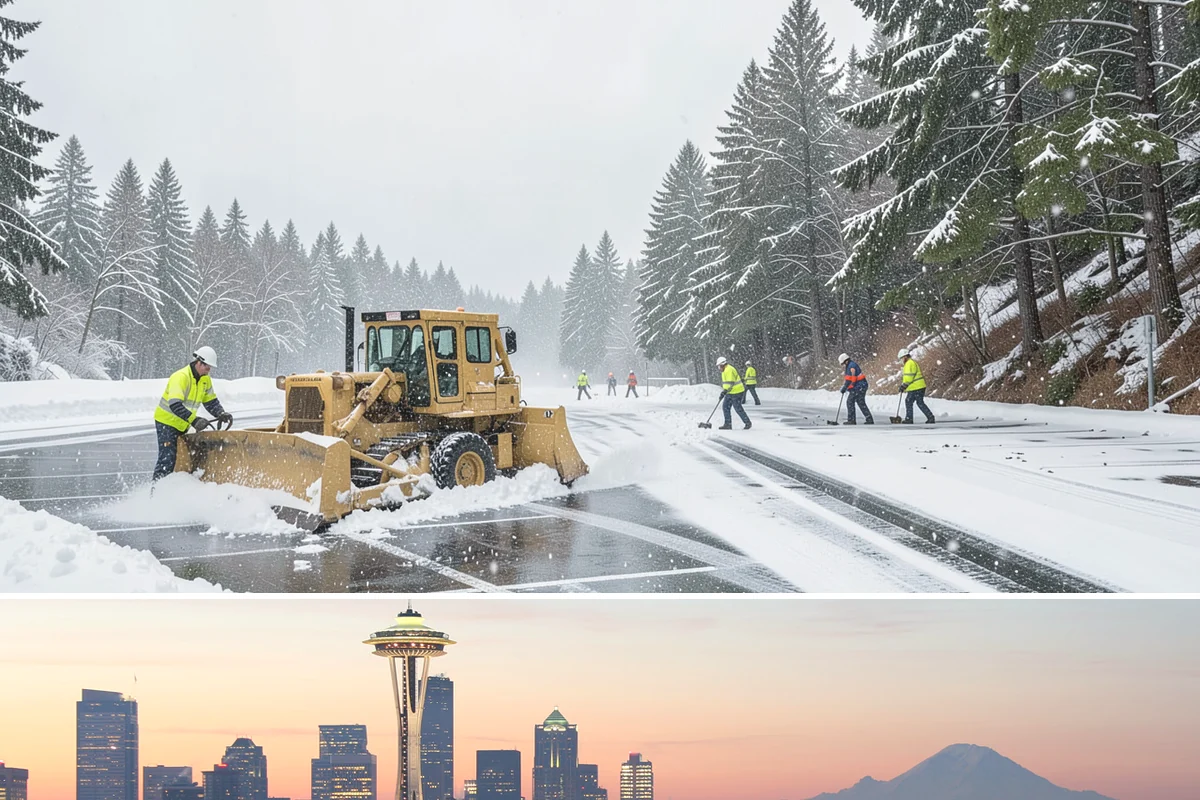 School Campus Snow Removal in Seattle, King County, WA - School campus service is most critical on snowy school mornings from December through February.