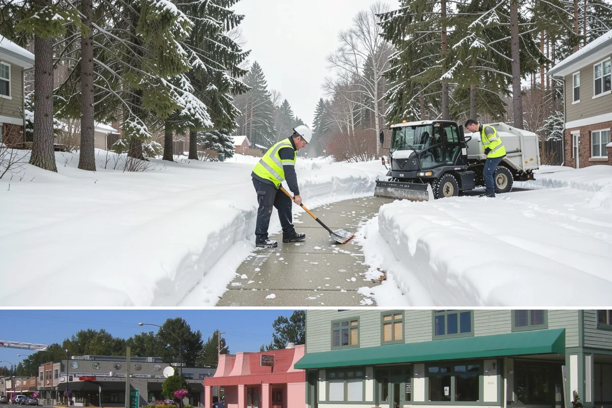 School Campus Snow Removal in Snoqualmie, King County, WA - School campus service is most critical on snowy school mornings from December through February.