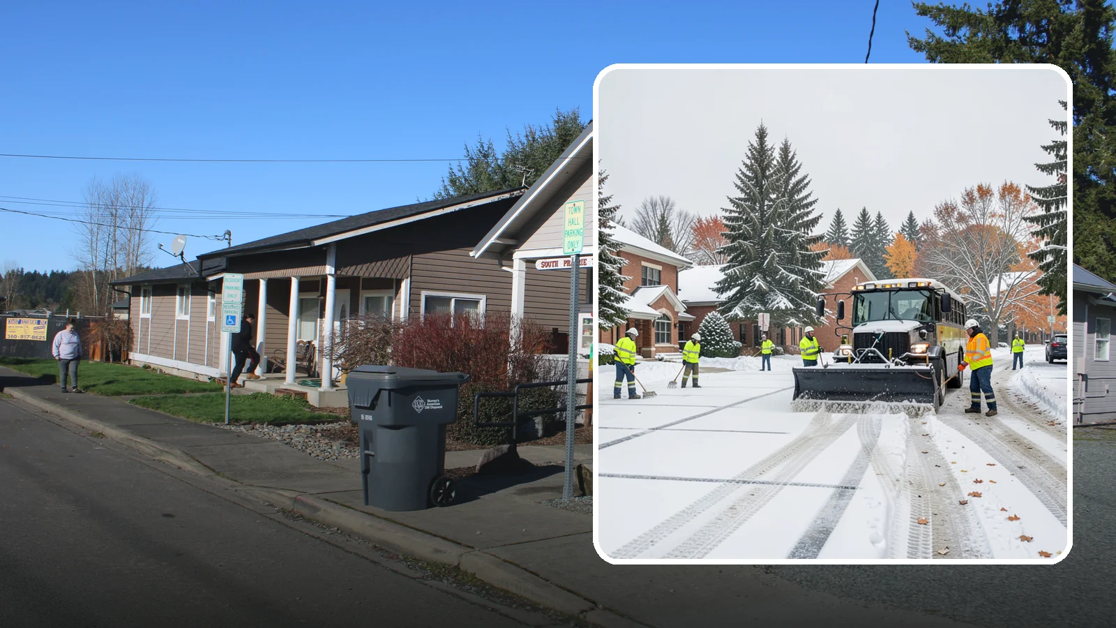 School Campus Snow Removal in South Prairie, Pierce County, WA - We clear school campuses so students, staff, and buses arrive and move safely on snowy mornings.