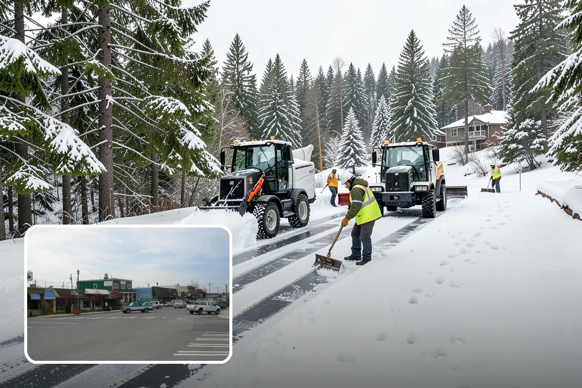 School Campus Snow Removal in Stanwood, Snohomish County, WA - Campus ready before students arrive