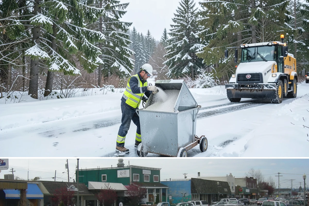 School Campus Snow Removal in Stanwood, Snohomish County, WA - School campus service is most critical on snowy school mornings from December through February.