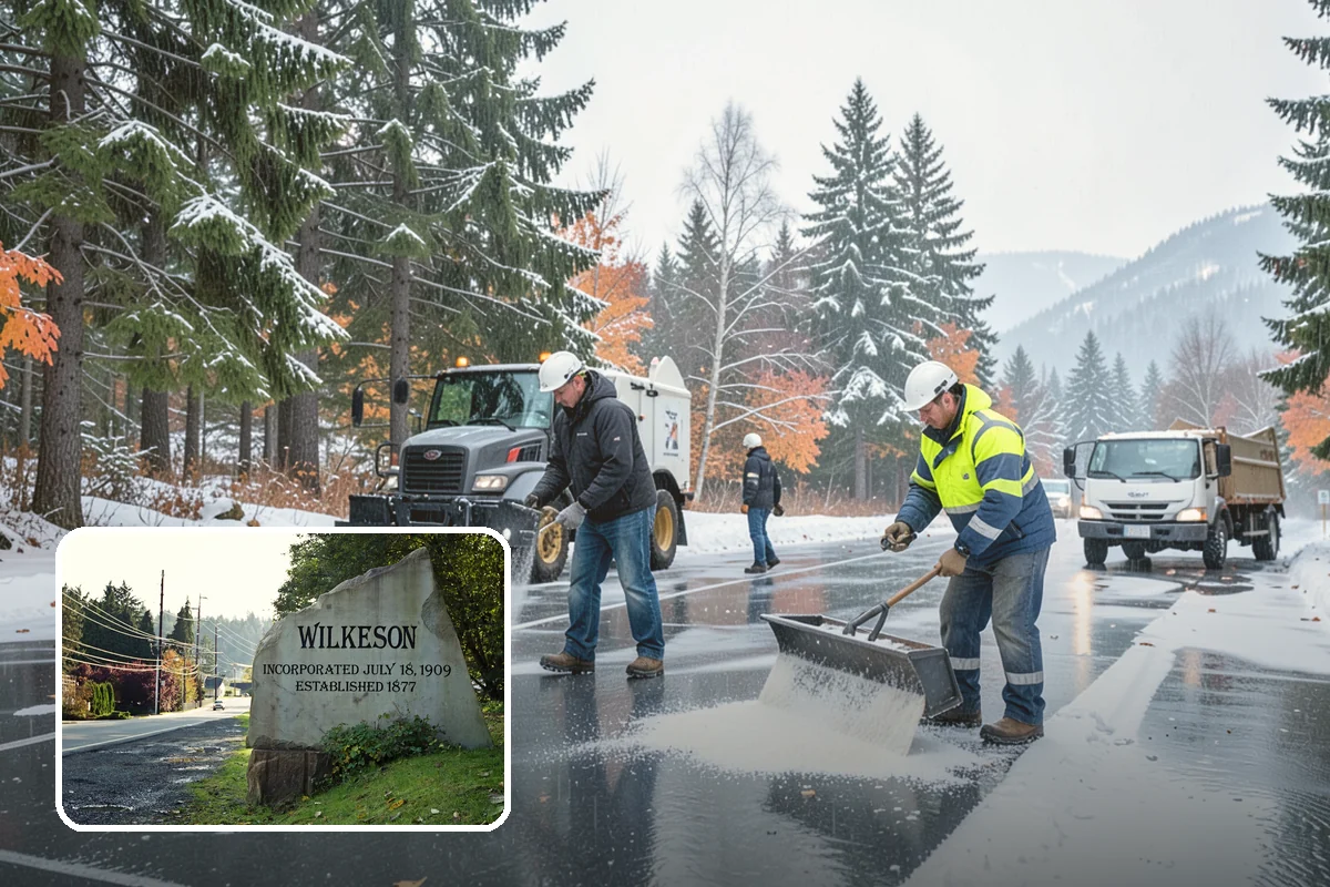 School Campus Snow Removal in Wilkeson, Pierce County, WA - Campus ready before students arrive