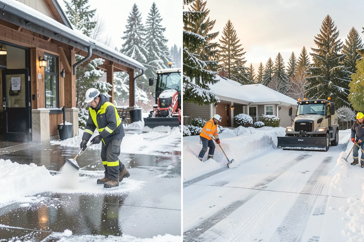 School Deicing in Anacortes, Skagit County, WA - Map bus loops, crosswalks, entrances, and student paths with staff