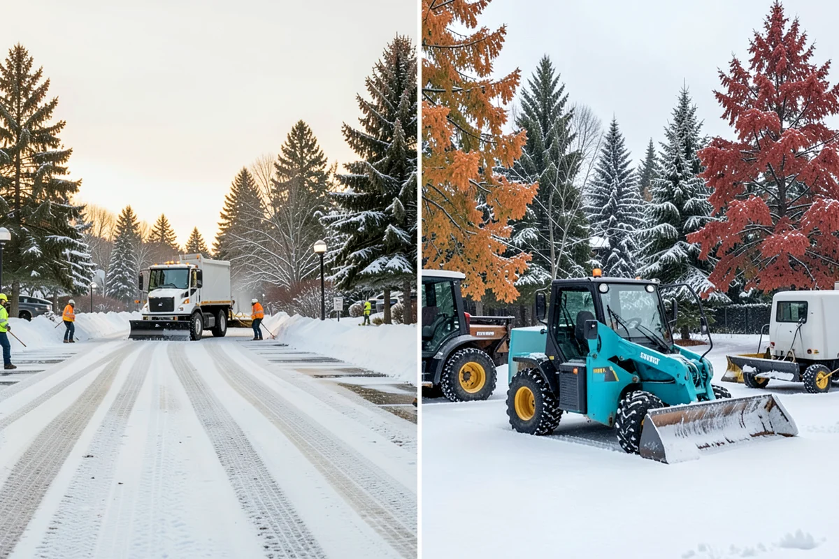 School Deicing in Arlington, Snohomish County, WA - Map bus loops, crosswalks, entrances, and student paths with staff