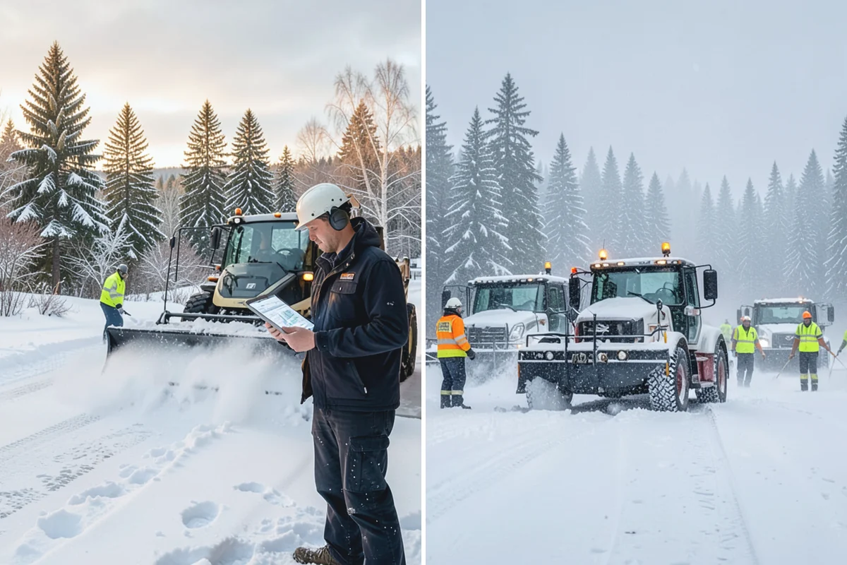 School Deicing in Auburn, King County, WA - Map bus loops, crosswalks, entrances, and student paths with staff