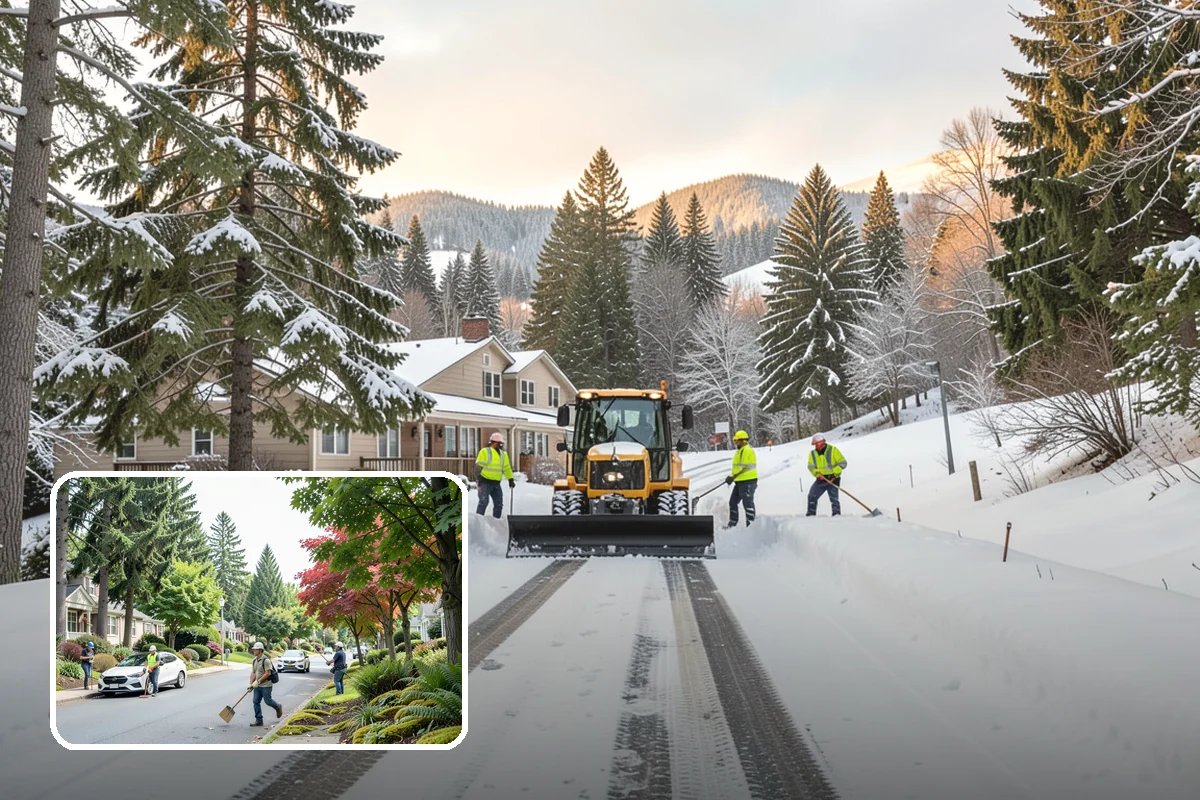School Deicing in Beaux Arts Village, King County, WA - Protects students at busy bus loops and crosswalks