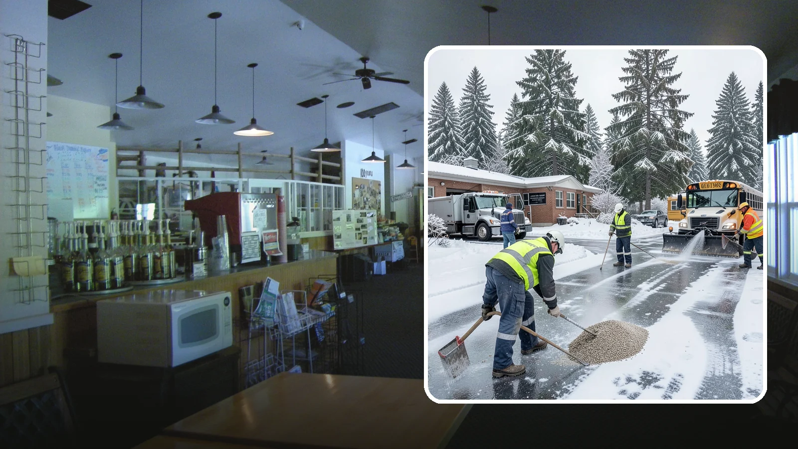 School Deicing in Black Diamond, King County, WA - Deicing for schools that keeps bus loops, crosswalks, and student entrances safe before the first children arrive on a frozen...