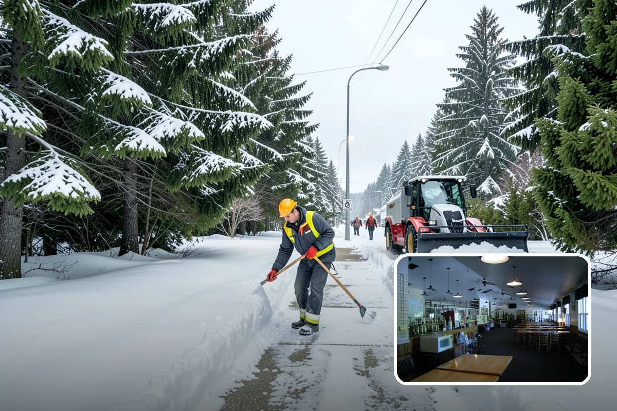 School Deicing in Black Diamond, King County, WA - Protects students at busy bus loops and crosswalks