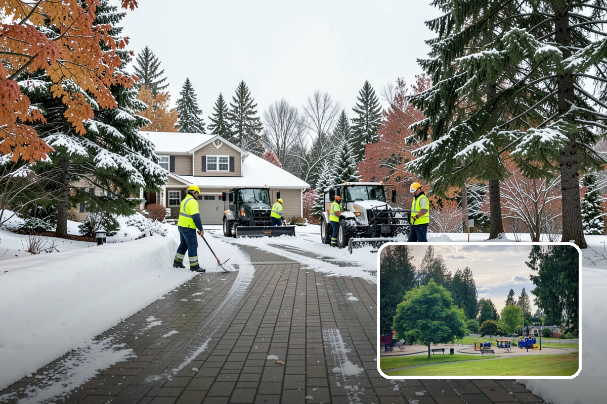 School Deicing in Bonney Lake, Pierce County, WA - Protects students at busy bus loops and crosswalks