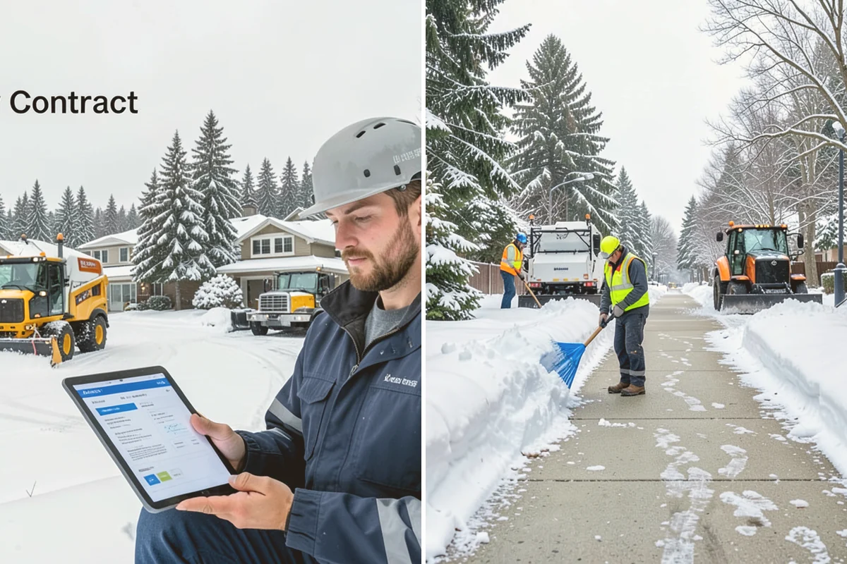 School Deicing in Bothell, King County, WA - Map bus loops, crosswalks, entrances, and student paths with staff