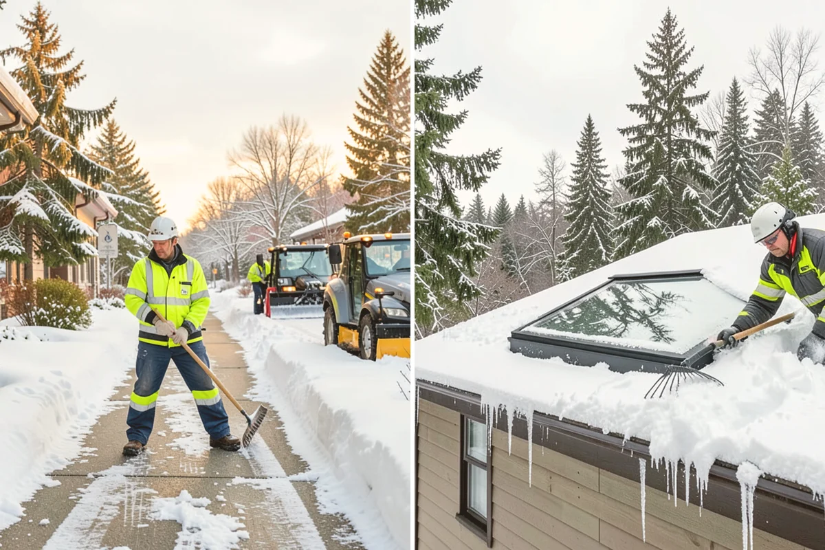 School Deicing in Brier, Snohomish County, WA - Map bus loops, crosswalks, entrances, and student paths with staff