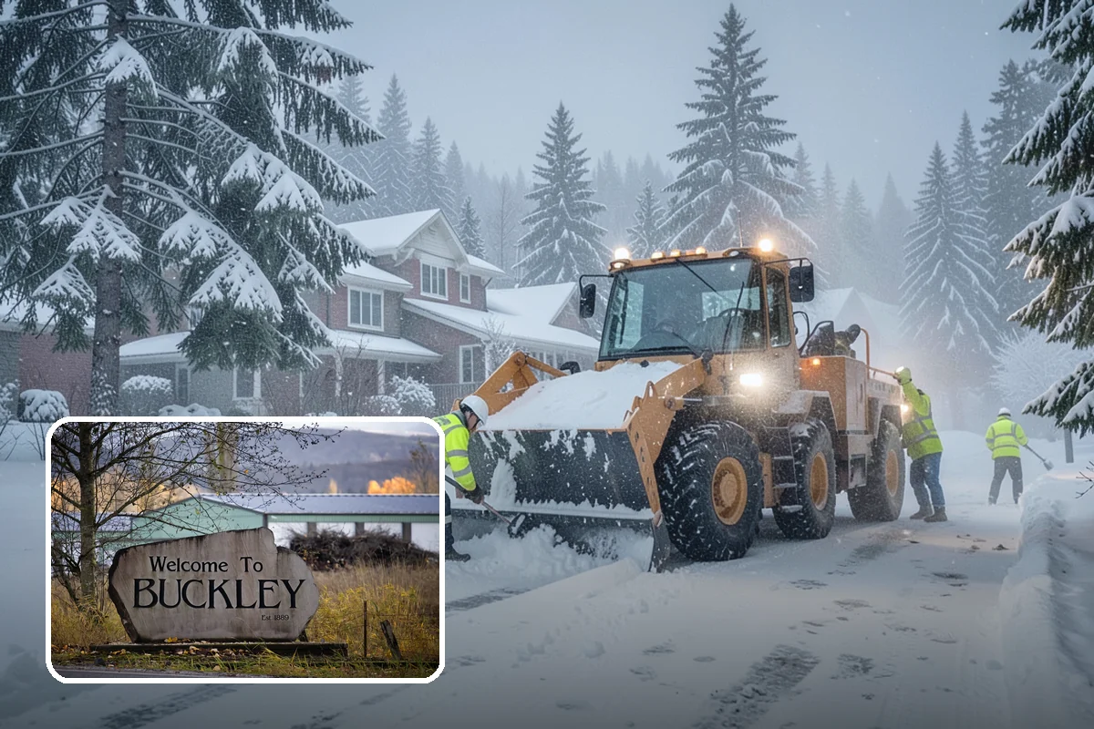 School Deicing in Buckley, Pierce County, WA - Protects students at busy bus loops and crosswalks