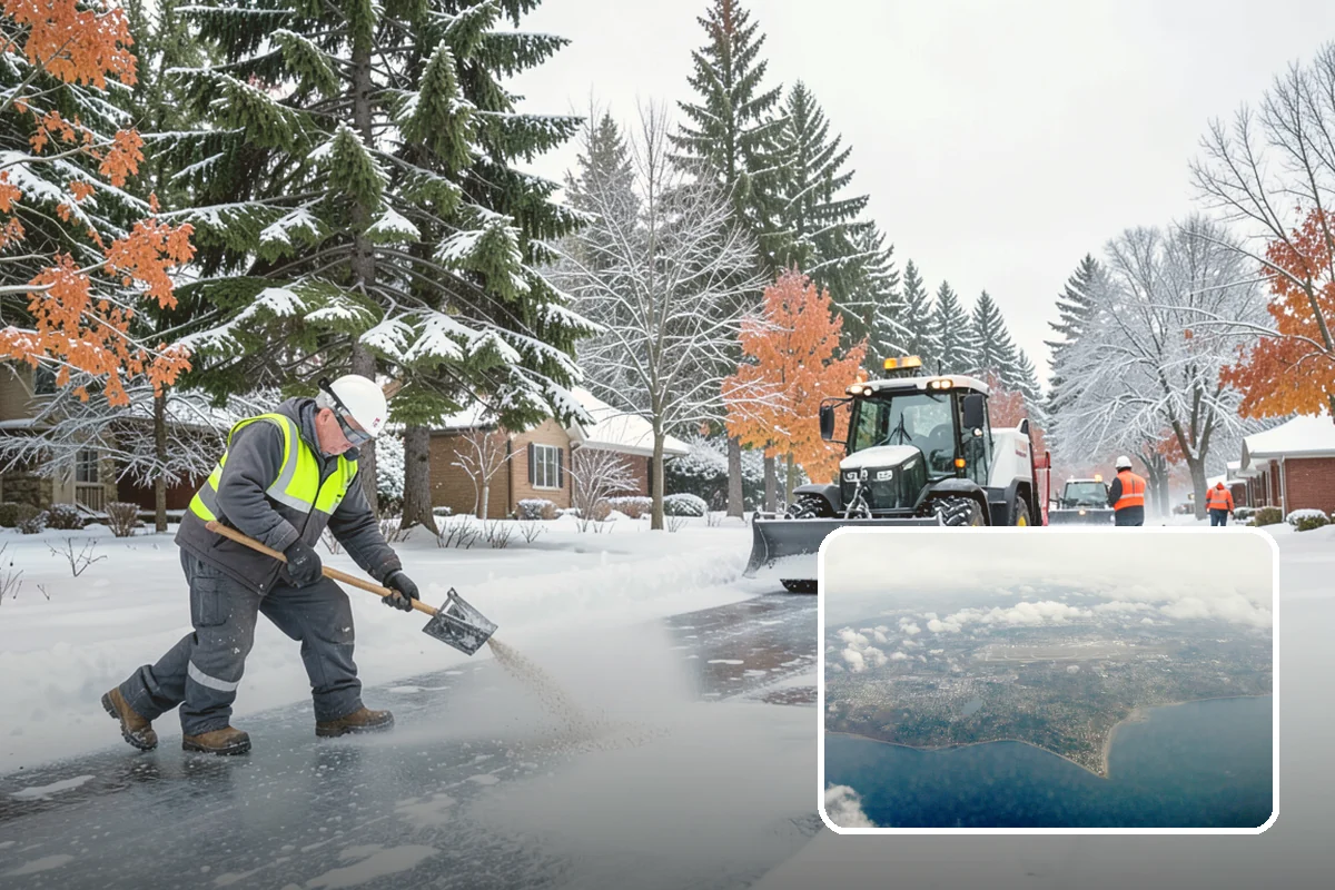 School Deicing in Burien, King County, WA - Protects students at busy bus loops and crosswalks