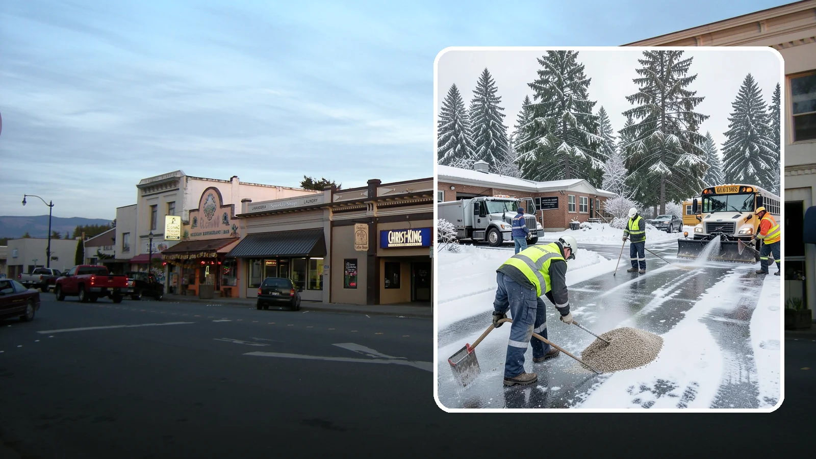 School Deicing in Burlington, Skagit County, WA - Deicing for schools that keeps bus loops, crosswalks, and student entrances safe before the first children arrive on a frozen...