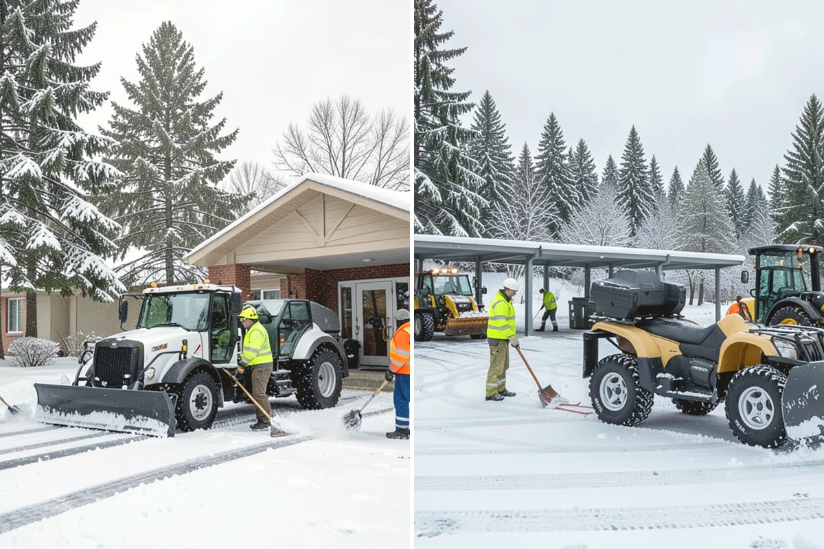 School Deicing in Burlington, Skagit County, WA - Map bus loops, crosswalks, entrances, and student paths with staff