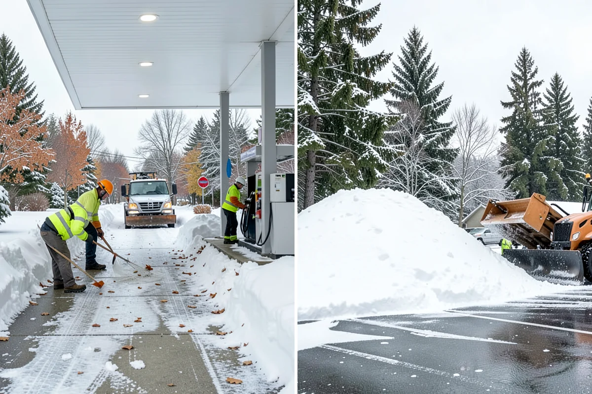 School Deicing in Concrete, Skagit County, WA - Map bus loops, crosswalks, entrances, and student paths with staff