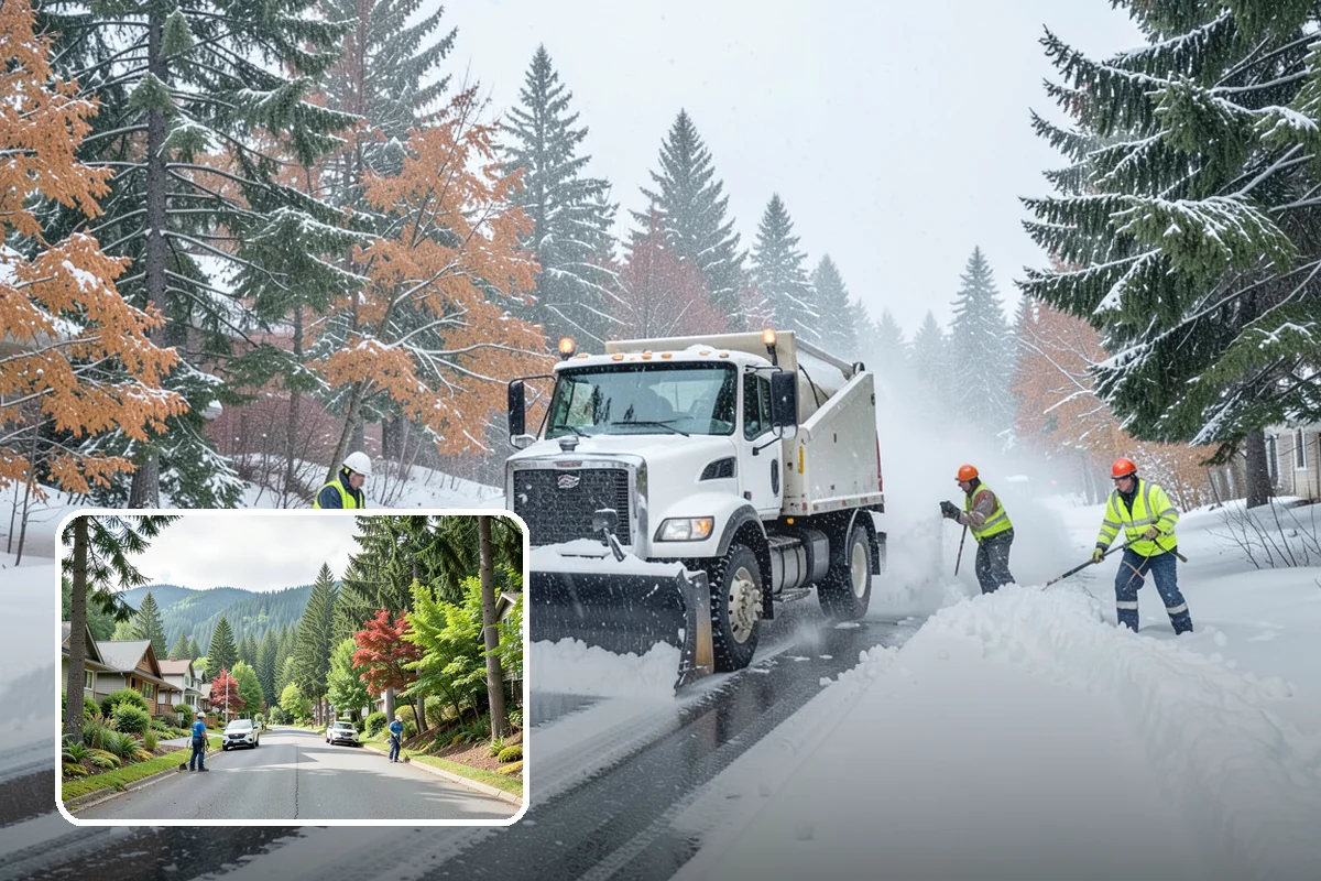 School Deicing in Darrington, Snohomish County, WA - Protects students at busy bus loops and crosswalks
