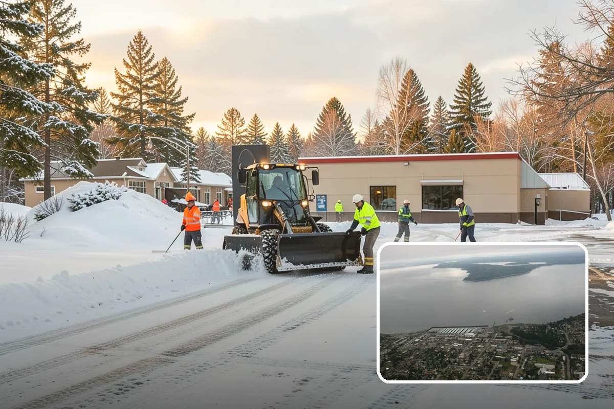 School Deicing in Des Moines, King County, WA - Protects students at busy bus loops and crosswalks