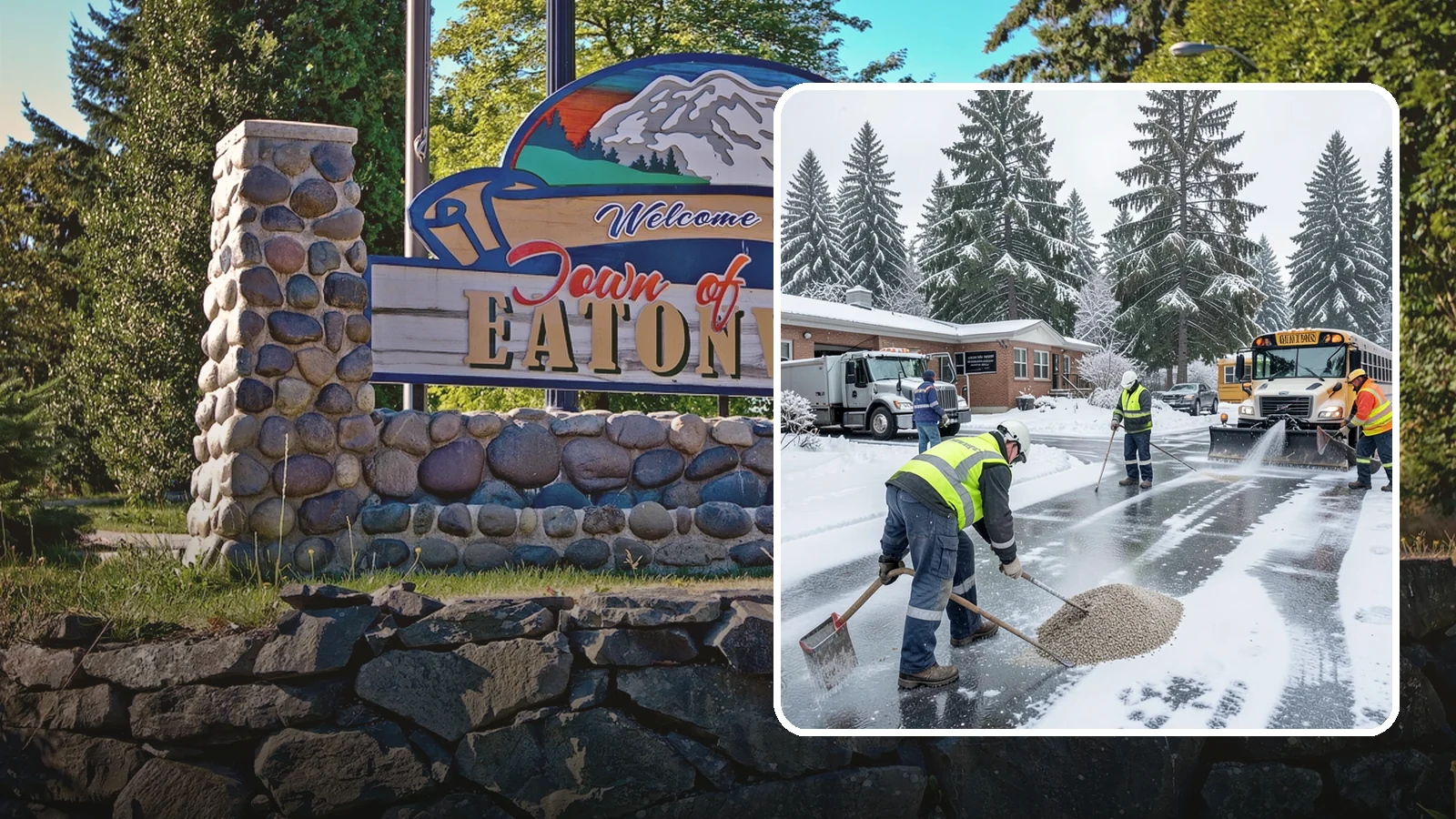School Deicing in Eatonville, Pierce County, WA - Deicing for schools that keeps bus loops, crosswalks, and student entrances safe before the first children arrive on a frozen...