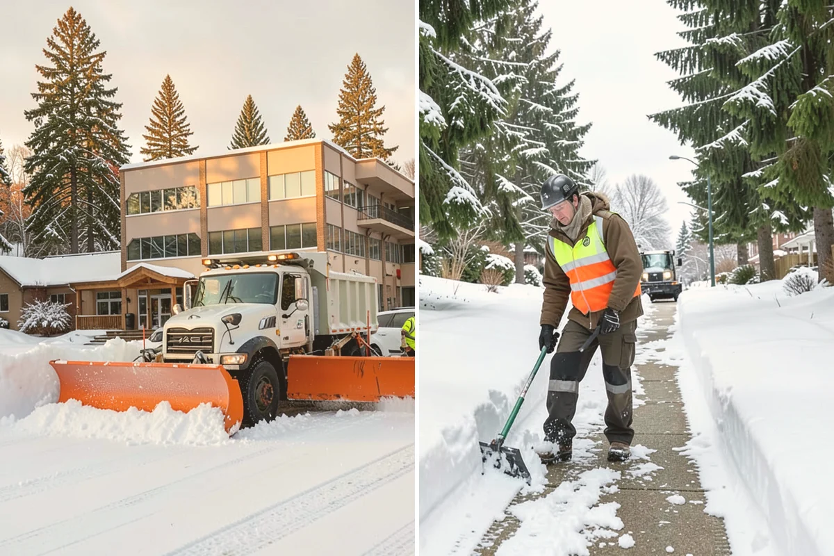 School Deicing in Eatonville, Pierce County, WA - Map bus loops, crosswalks, entrances, and student paths with staff