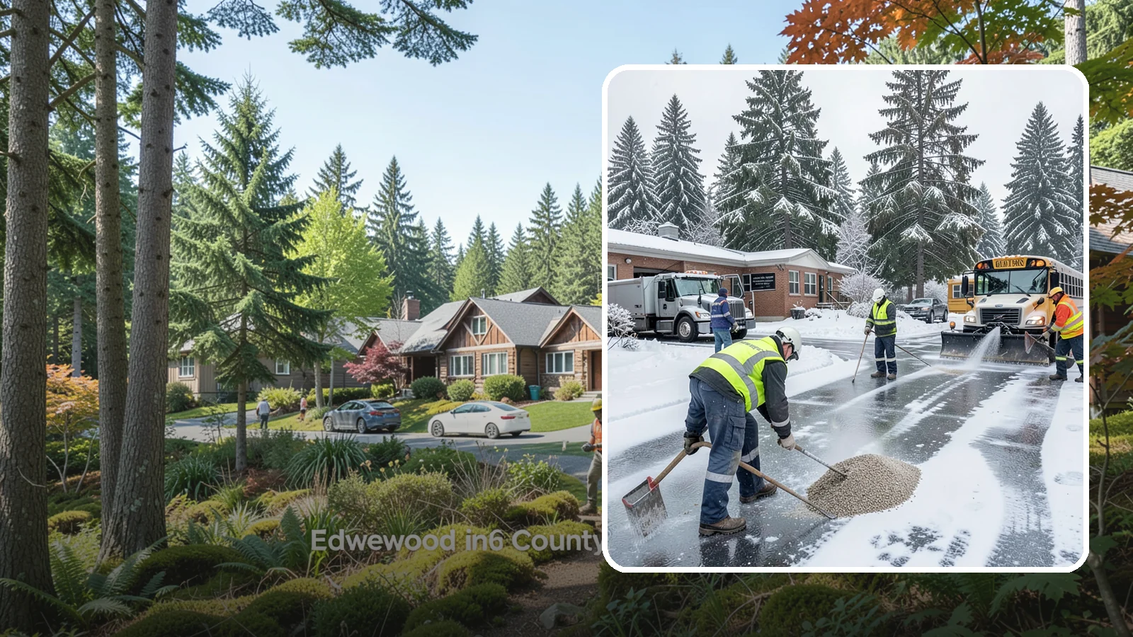 School Deicing in Edgewood, Pierce County, WA - Deicing for schools that keeps bus loops, crosswalks, and student entrances safe before the first children arrive on a frozen...