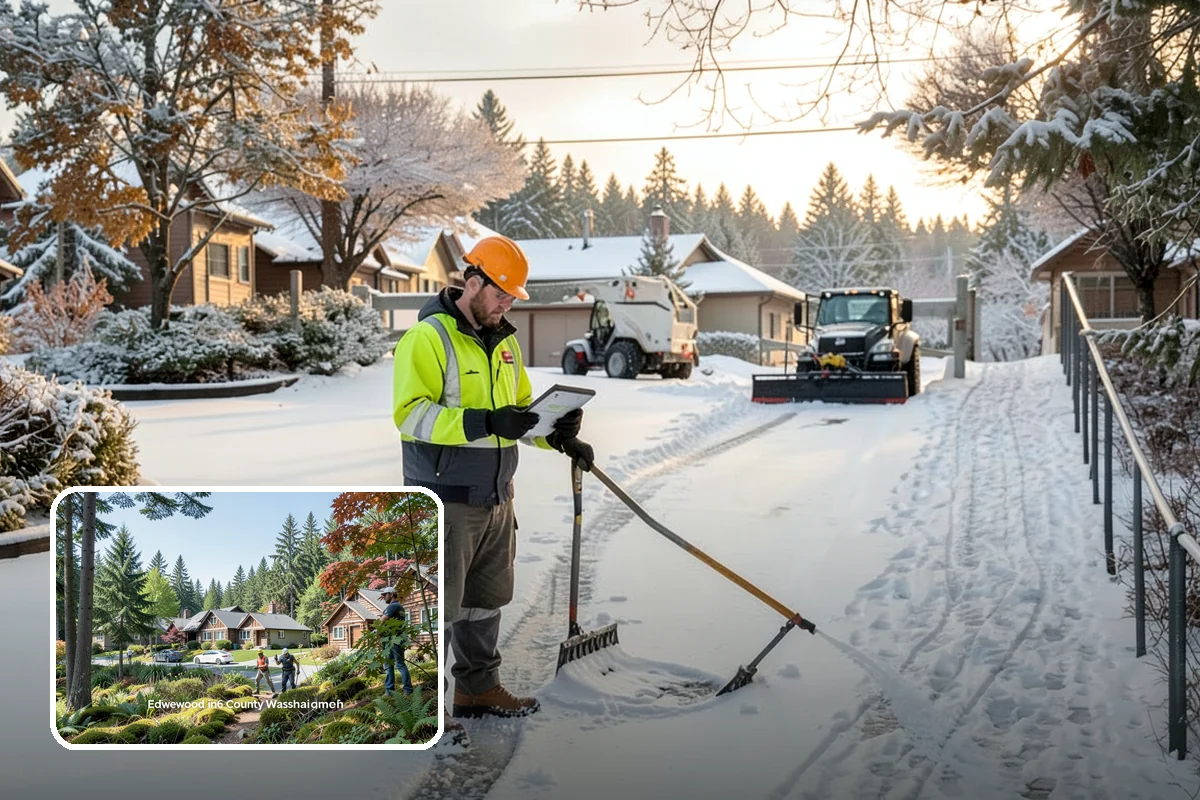 School Deicing in Edgewood, Pierce County, WA - Protects students at busy bus loops and crosswalks