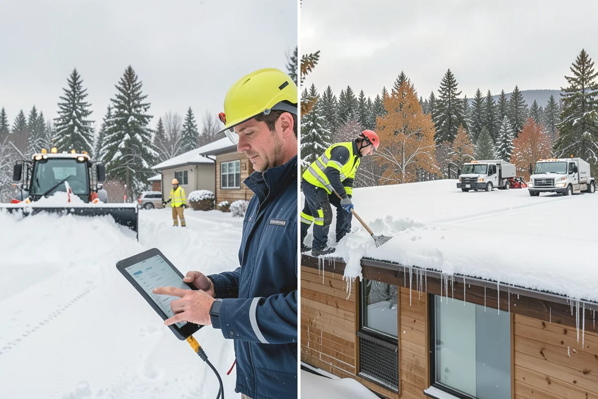 School Deicing in Edgewood, Pierce County, WA - Map bus loops, crosswalks, entrances, and student paths with staff