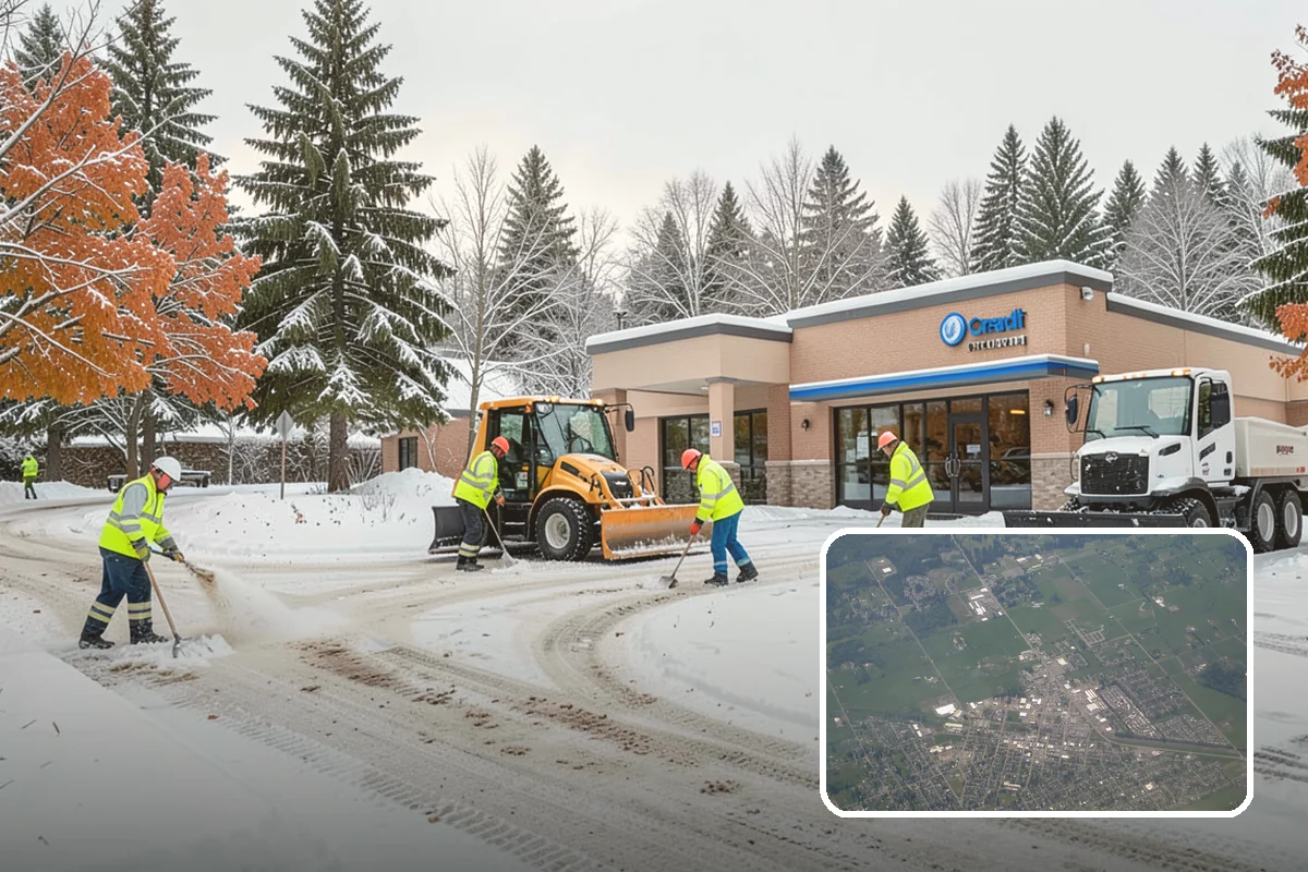 School Deicing in Enumclaw, King County, WA - Protects students at busy bus loops and crosswalks