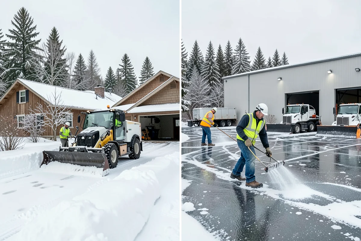 School Deicing in Enumclaw, King County, WA - Map bus loops, crosswalks, entrances, and student paths with staff