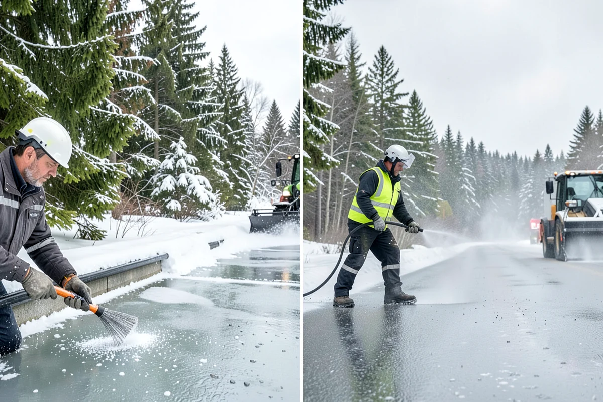 School Deicing in Everett, Snohomish County, WA - Map bus loops, crosswalks, entrances, and student paths with staff