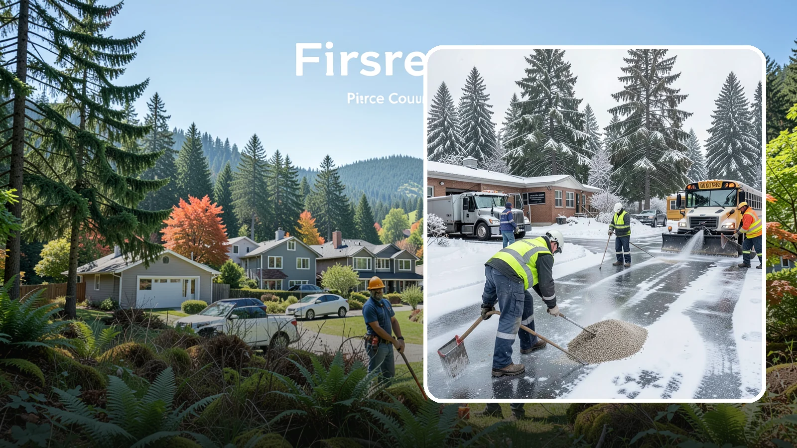School Deicing in Fircrest, Pierce County, WA - Deicing for schools that keeps bus loops, crosswalks, and student entrances safe before the first children arrive on a frozen...