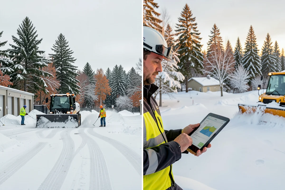 School Deicing in Fircrest, Pierce County, WA - Map bus loops, crosswalks, entrances, and student paths with staff