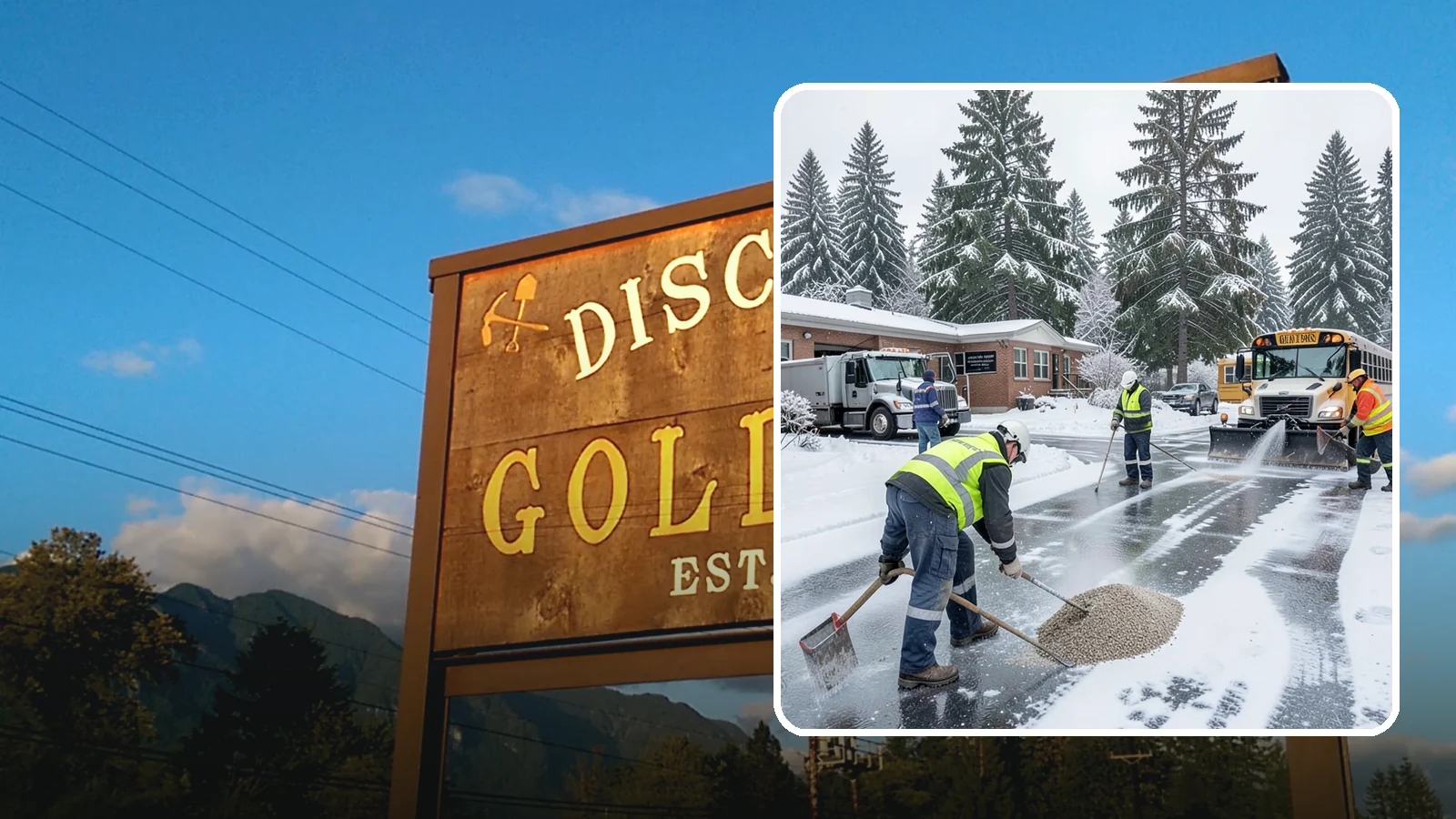 School Deicing in Gold Bar, Snohomish County, WA - Deicing for schools that keeps bus loops, crosswalks, and student entrances safe before the first children arrive on a frozen...