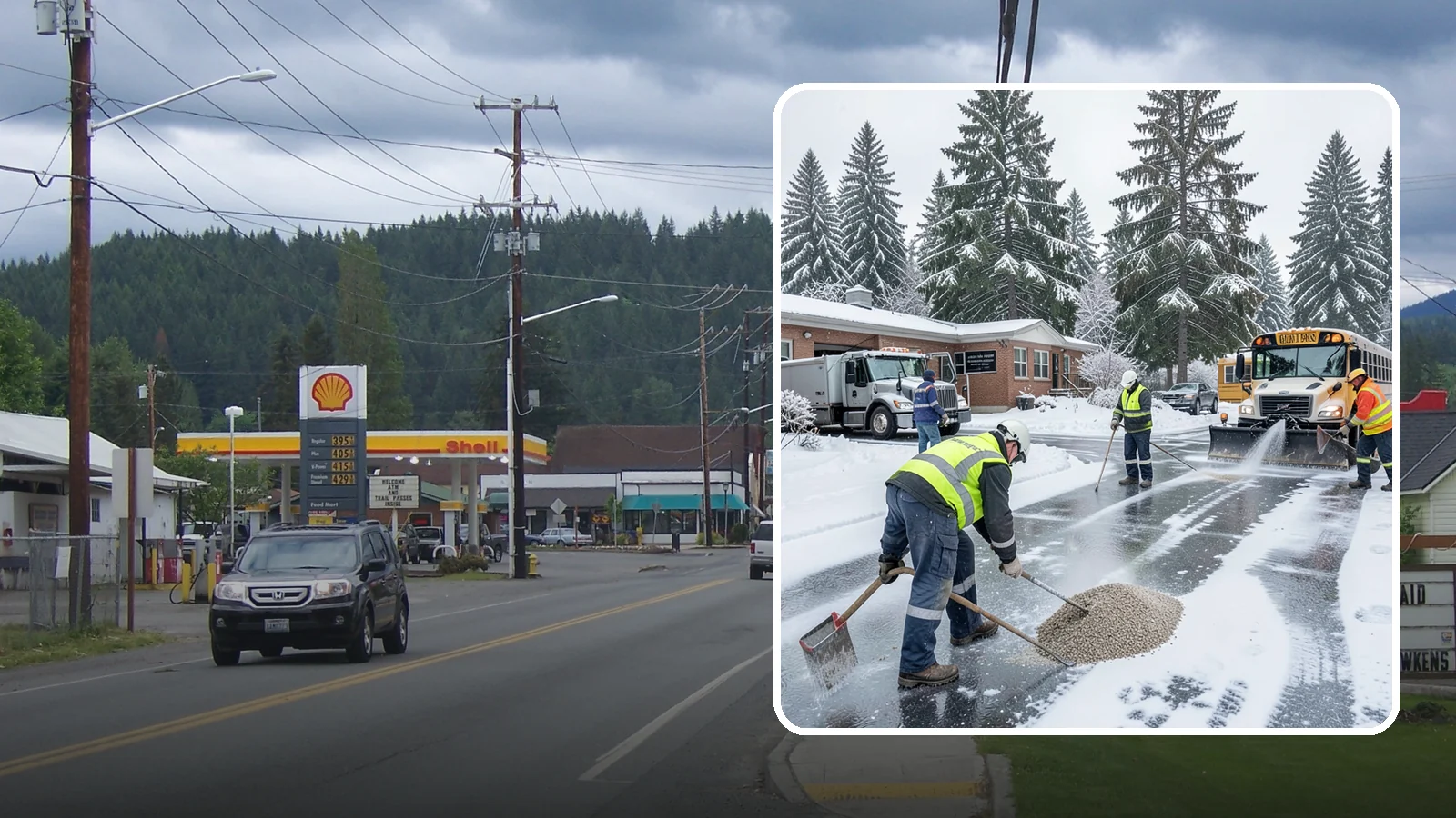 School Deicing in Granite Falls, Snohomish County, WA - Deicing for schools that keeps bus loops, crosswalks, and student entrances safe before the first children arrive on a frozen...
