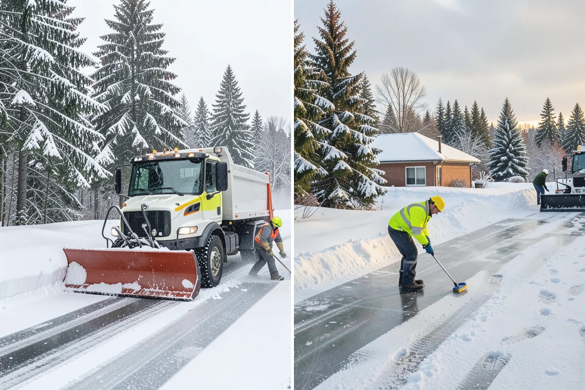 School Deicing in Hamilton, Skagit County, WA - Map bus loops, crosswalks, entrances, and student paths with staff