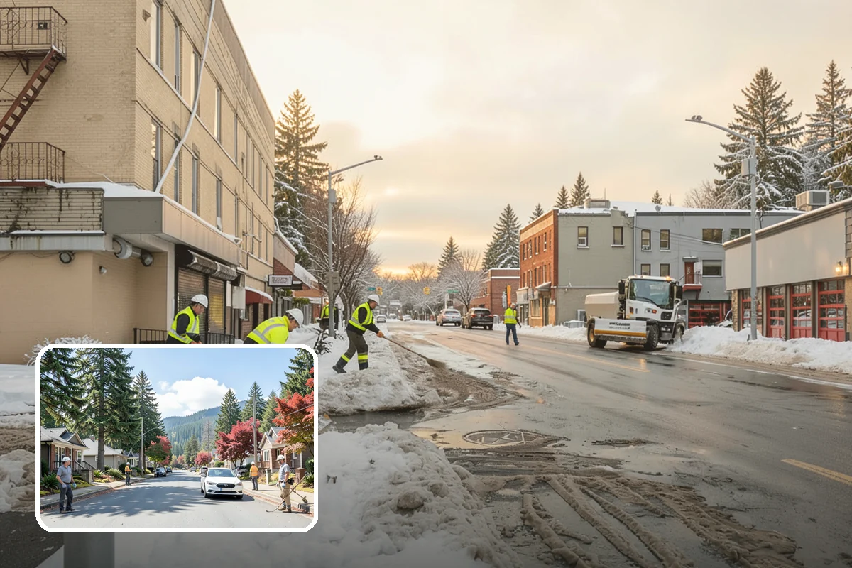 School Deicing in Hunts Point, King County, WA - Protects students at busy bus loops and crosswalks