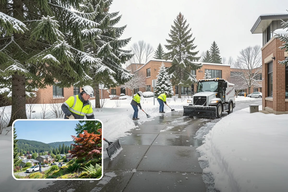 School Deicing in Index, Snohomish County, WA - Protects students at busy bus loops and crosswalks