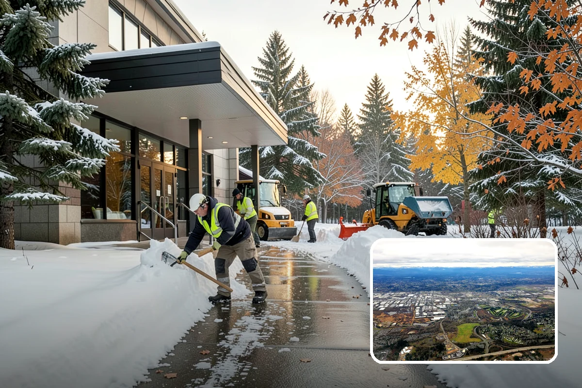 School Deicing in Kent, King County, WA - Protects students at busy bus loops and crosswalks