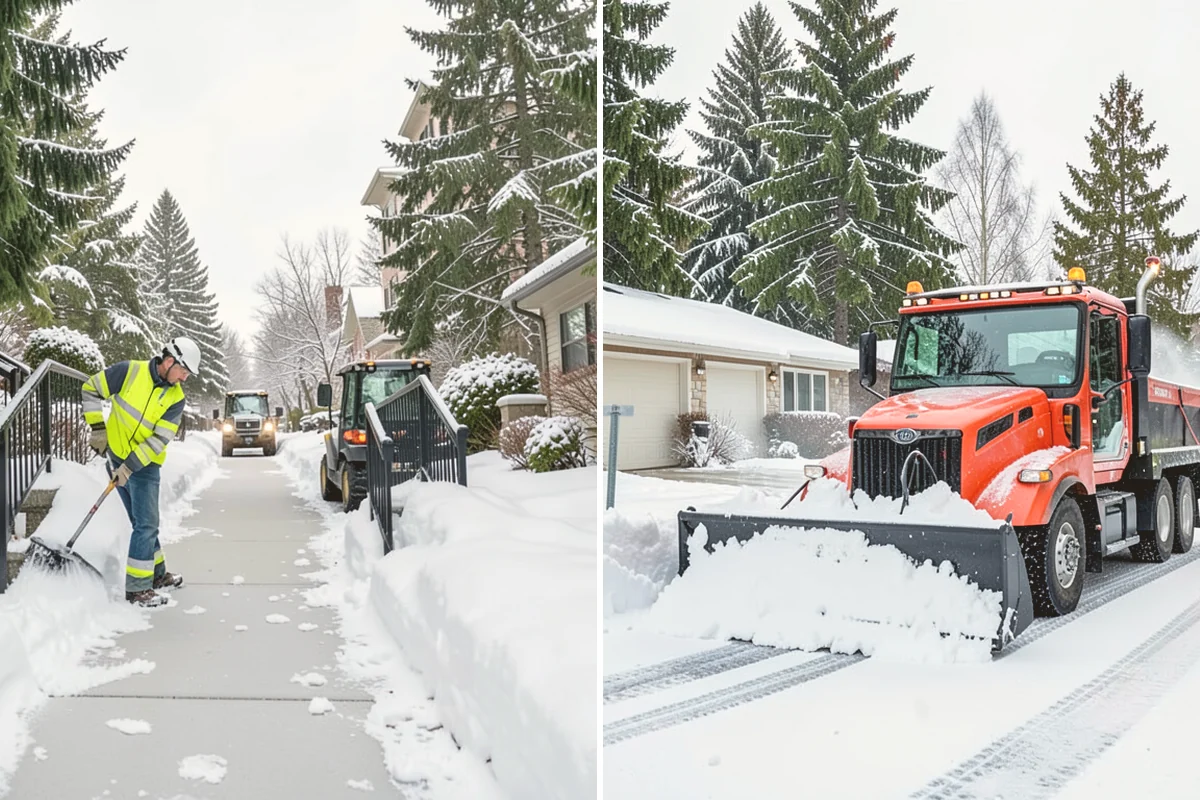 School Deicing in Kent, King County, WA - Map bus loops, crosswalks, entrances, and student paths with staff