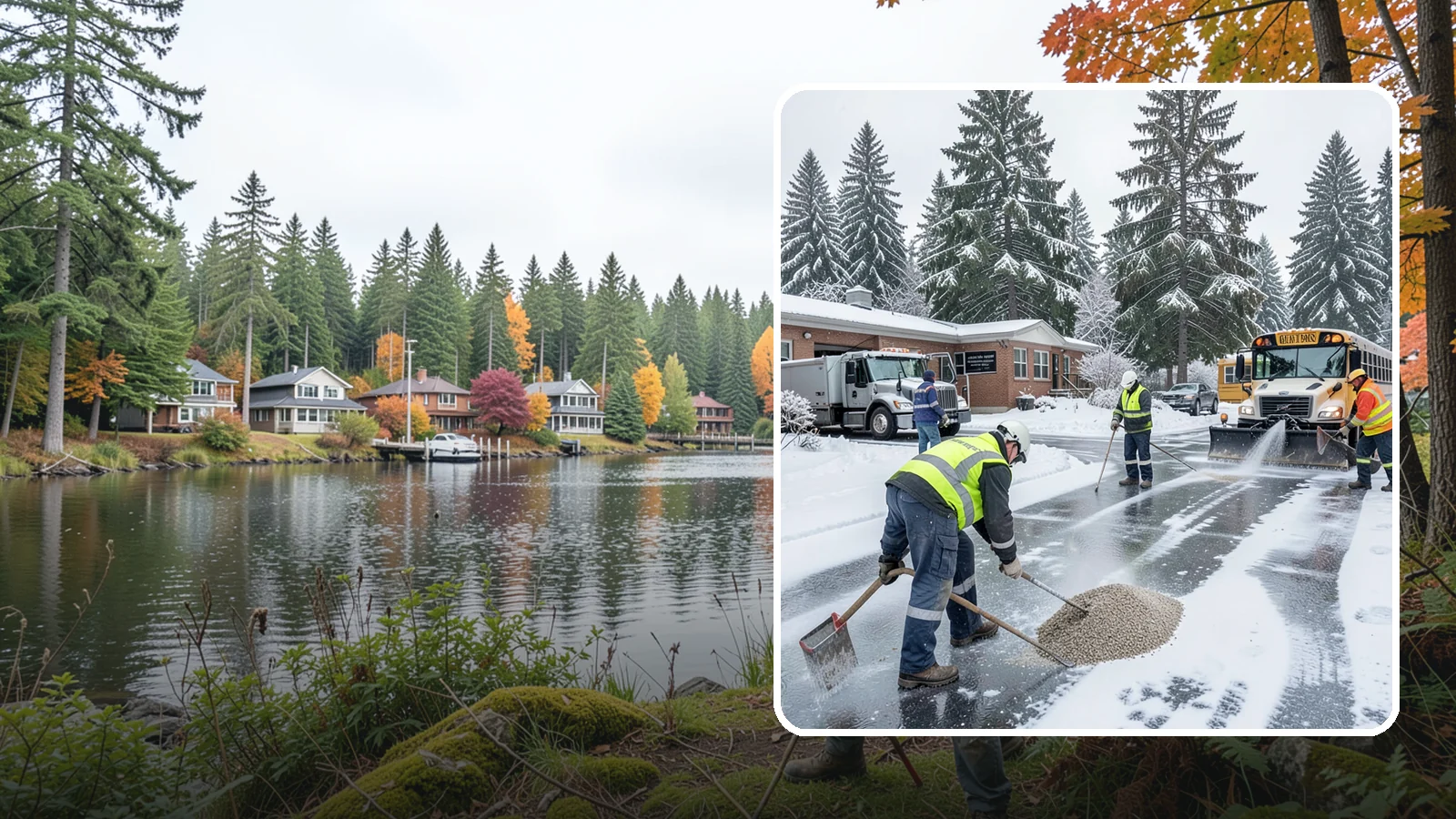 School Deicing in La Conner, Skagit County, WA - Deicing for schools that keeps bus loops, crosswalks, and student entrances safe before the first children arrive on a frozen...