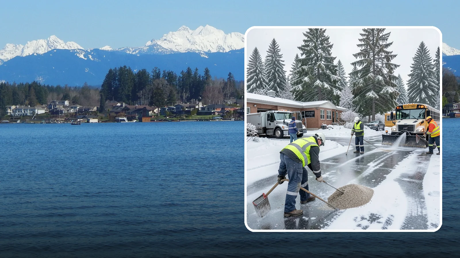 School Deicing in Lake Stevens, Snohomish County, WA - Deicing for schools that keeps bus loops, crosswalks, and student entrances safe before the first children arrive on a frozen...