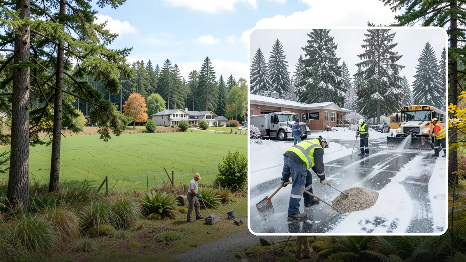 School Deicing in Lyman, Skagit County, WA - Deicing for schools that keeps bus loops, crosswalks, and student entrances safe before the first children arrive on a frozen...