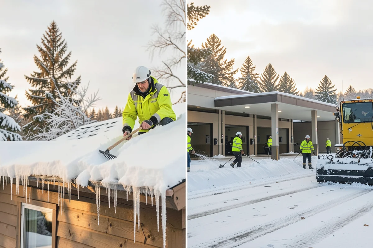 School Deicing in Marysville, Snohomish County, WA - Map bus loops, crosswalks, entrances, and student paths with staff