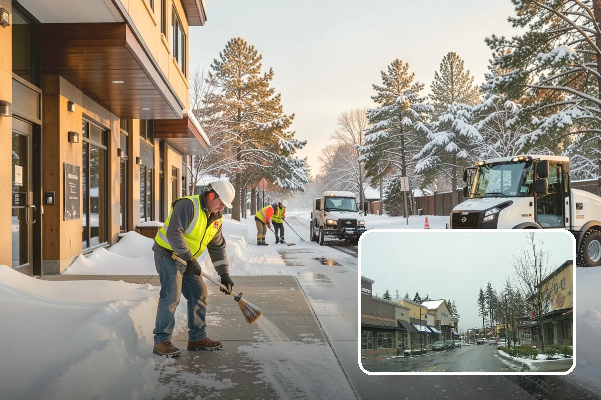 School Deicing in Mill Creek, Snohomish County, WA - Protects students at busy bus loops and crosswalks