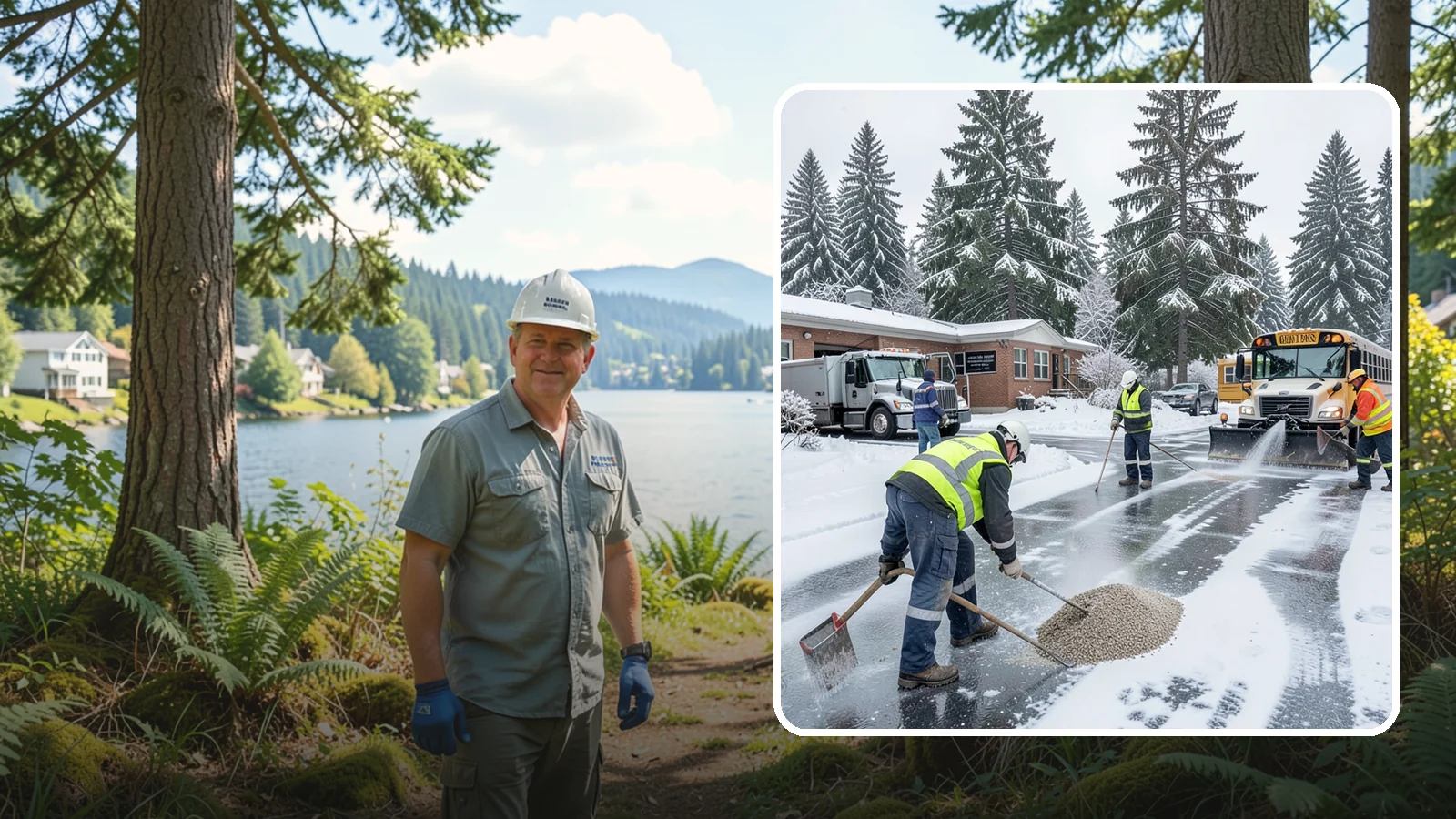 School Deicing in Milton, King County, WA - Deicing for schools that keeps bus loops, crosswalks, and student entrances safe before the first children arrive on a frozen...