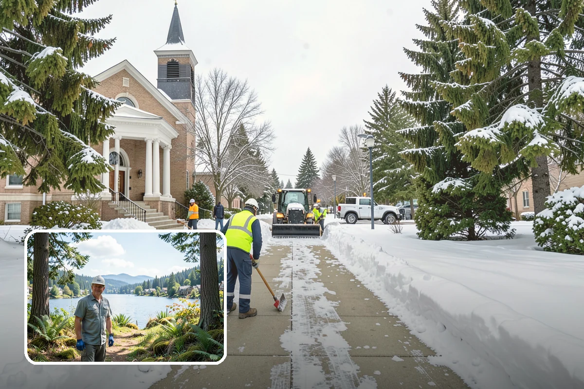 School Deicing in Milton, King County, WA - Protects students at busy bus loops and crosswalks