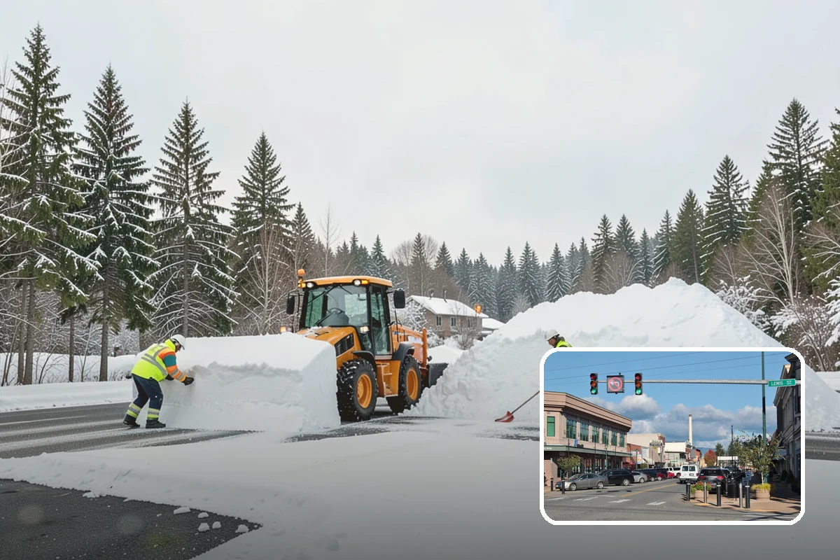 School Deicing in Monroe, Snohomish County, WA - Protects students at busy bus loops and crosswalks