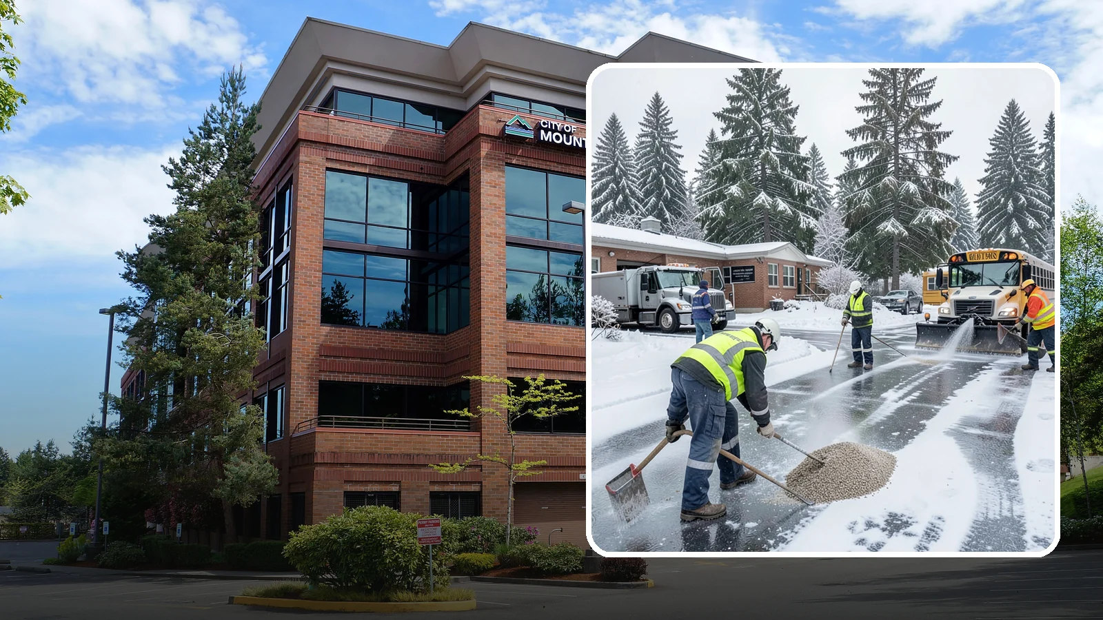 School Deicing in Mountlake Terrace, Snohomish County, WA - Deicing for schools that keeps bus loops, crosswalks, and student entrances safe before the first children arrive on a frozen...