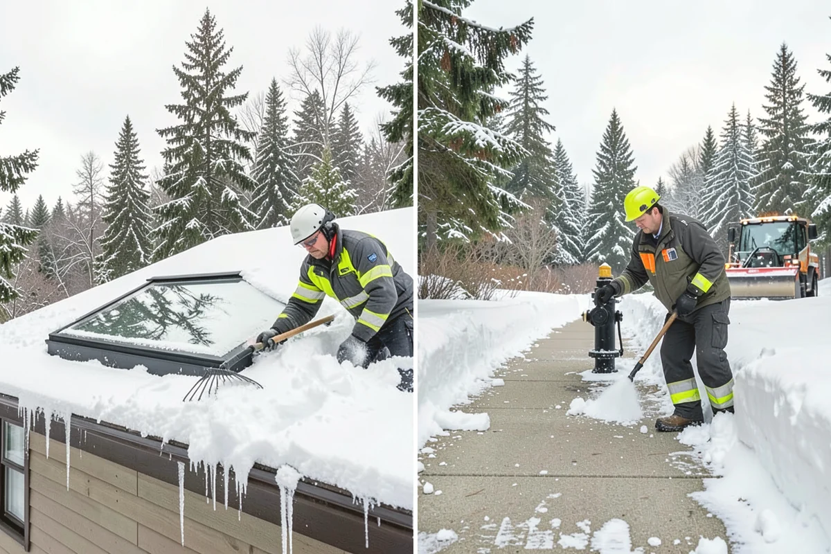 School Deicing in Mountlake Terrace, Snohomish County, WA - Map bus loops, crosswalks, entrances, and student paths with staff